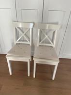 2 IKEA Eetkamerstoelen - Wit, Huis en Inrichting, Stoelen, Ophalen, Gebruikt, Twee, Wit