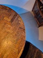 Ronde eettafel 140cm dinner table (visgraat), Huis en Inrichting, Tafels | Eettafels, Zo goed als nieuw, Ophalen