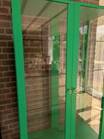 Groene Ikea Stockholm vitrinekast, Ophalen, Met deur(en), Glas, 50 tot 100 cm