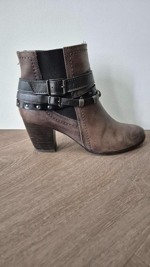 Leren enkellaarsjes met riempjes | Bruin | Bonita | Maat 39, Kleding | Dames, Schoenen, Gedragen, Lage of Enkellaarzen, Bruin