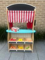 Jouéco 2 in 1 supermarkt/theater met houten accessoires, Kinderen en Baby's, Speelgoed | Houten speelgoed, Ophalen, Zo goed als nieuw