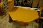 Verlengbare eetkamertafel 8 hoekig 120x120 cm max 120x218 cm, Ophalen, Gebruikt, 100 tot 150 cm, Vijf personen of meer
