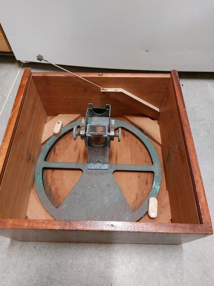 Prismatisch azimutcirkel compas navigatie instrument, Antiek en Kunst, Antiek | Gereedschap en Instrumenten, Ophalen of Verzenden