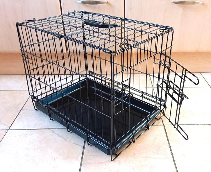 kleine zwarte inklapbare Adori bench - 47x30x37 cm, Dieren en Toebehoren, Hondenbenches, Ophalen of Verzenden