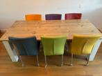 Eettafel van steigerhout in nette staat, Huis en Inrichting, Tafels | Eettafels, Ophalen, 50 tot 100 cm, Zo goed als nieuw, Vijf personen of meer