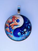 hanger Yin Yang bloemen blauw, Ophalen of Verzenden, Blauw, Overige materialen