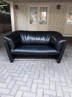 LEOLUX Zwart Leren Bank. In Nieuwstaat, Ophalen, 150 tot 200 cm, Tweepersoons, Zo goed als nieuw