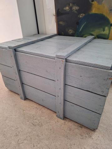 Vintage verhuis opberg kist met klepdeksel beschikbaar voor biedingen
