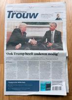 Trouw 11-1-2016 TRUMP & OBAMA The Day After, Verzamelen, Verzenden, 1980 tot heden, Nederland, Krant