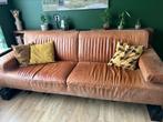 2,5 cognac (leren) zitsbank (Industrieel/western), Ophalen, Gebruikt, Tweepersoons, Minder dan 150 cm