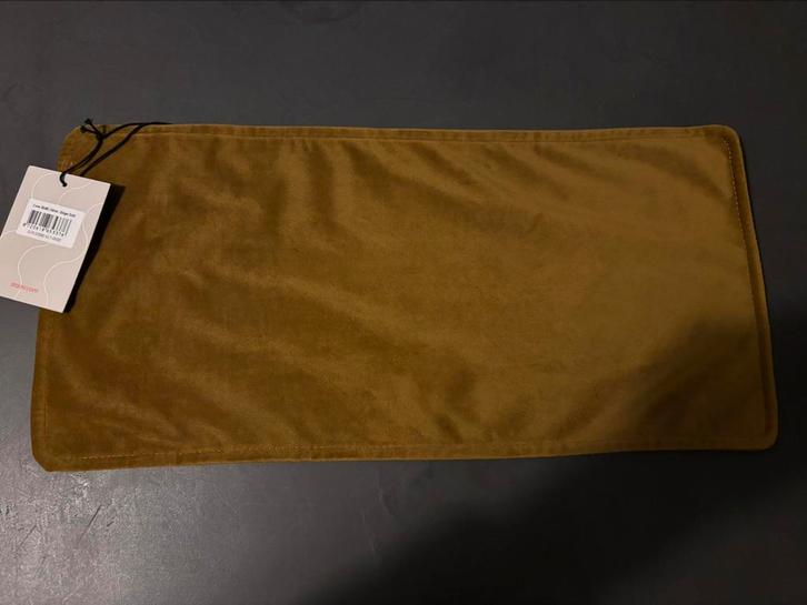 Kussenhoes Stoov Ploov 25x60 Velvet Ginger Gold, Huis en Inrichting, Woonaccessoires | Kussens, Nieuw, Overige kleuren, Rechthoekig