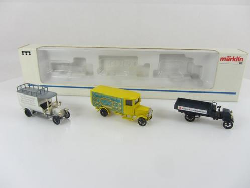 Marklin Märklin 1889 H0 set van drie klassieke vrachtauto's, Hobby en Vrije tijd, Modeltreinen | H0, Gebruikt, Overige typen, Wisselstroom