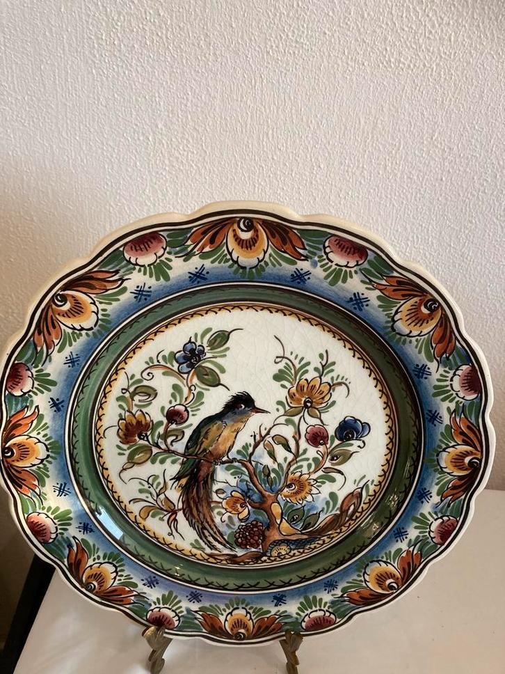 Delfts Aardewerk Wandbord Paradijsvogel A.G. de Kruif, Antiek en Kunst, Antiek | Wandborden en Tegels, Ophalen of Verzenden
