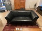 Rolf Benz 322 zwart leren banken, 2 keer 2,5 zits, Ophalen, Zo goed als nieuw, 200 tot 250 cm, Leer