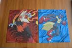 Puzzel: Pokemon blauw en Pokemon rood a 100 stukjes, Ophalen of Verzenden, Meer dan 50 stukjes, Zo goed als nieuw, 6 jaar of ouder