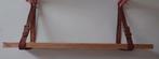 Wandplank steigerhout met echt leren riemen 90Bx19Dx3H, Ophalen of Verzenden, Nieuw