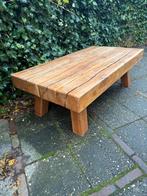 Brutalistische Wabi-Sabi massief eiken salontafel, Gebruikt, 100 tot 150 cm, Verzenden, 50 tot 100 cm