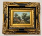 Schilderij boerderij, Antiek en Kunst, Kunst | Schilderijen | Klassiek, Ophalen of Verzenden