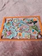 vel oud poëzie plaatjes met glitter MLP nr 823 vel nr 10, Ophalen of Verzenden