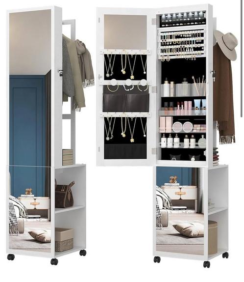 Spiegel Kast Make-Up Sieraden Jewellery Met sleutel, Huis en Inrichting, Kasten | Kledingkasten, Zo goed als nieuw, Minder dan 100 cm