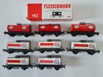 8 Fleischmann H0 Esso ketelwagons 5030, Hobby en Vrije tijd, Modeltreinen | N-Spoor, Gebruikt, Gelijkstroom, Fleischmann, Wagon