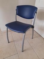 10 Stevige nette ( vergader ) stoelen (z.g.a.n.), Huis en Inrichting, Stoelen, Ophalen, Blauw, Leer, Zo goed als nieuw