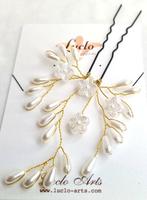 Luclo Arts Winter Bride Haarpin #2 - One of a Kind, Luclo Arts, Wit, Nieuw, Ophalen of Verzenden