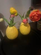 2 DesPots Citroen Vazen, Geel, Aardewerk of Porselein, Ophalen of Verzenden, Zo goed als nieuw