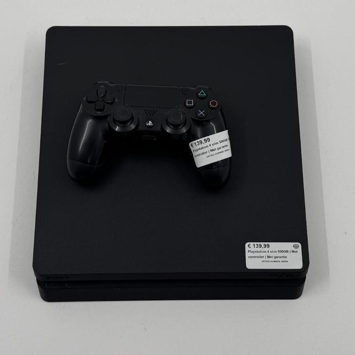 Playstation 4 slim 500GB | Met controller | Met garantie, Spelcomputers en Games, Spelcomputers | Sony PlayStation 4, Zo goed als nieuw