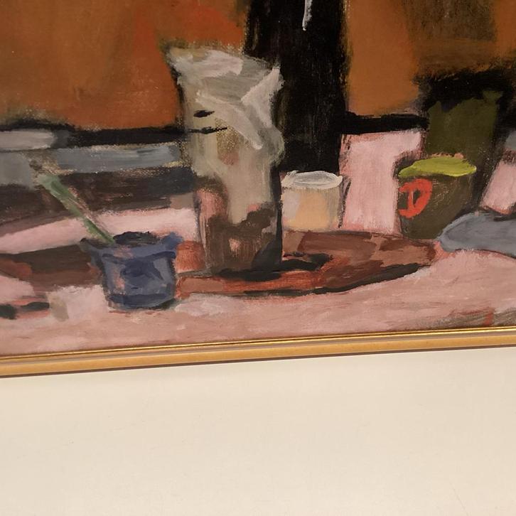 Stilleven met flessen en potten - William Kouwer Boomkens, Antiek en Kunst, Kunst | Schilderijen | Klassiek, Ophalen of Verzenden