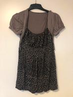 ZGAN Panterprint damesshirt maat S, Bruin, Ophalen of Verzenden, Zo goed als nieuw, Korte mouw