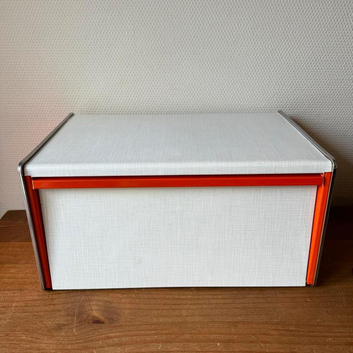 Vintage Retro Brabantia Brooddoos, Broodtrommel, Oranje, Huis en Inrichting, Keuken | Keukenbenodigdheden, Gebruikt, Ophalen of Verzenden