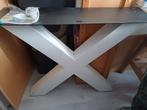 wit metalen tafelpoten, Huis en Inrichting, Tafelonderdelen, Ophalen, Gebruikt, 50 tot 100 cm, 50 tot 100 cm
