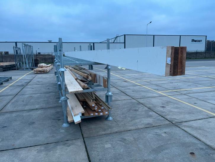 Restpartij Hout - Diverse soorten en maten, Doe-het-zelf en Verbouw, Hout en Planken, Gebruikt, Balk, Vuren, 200 tot 250 cm, 25 tot 50 mm