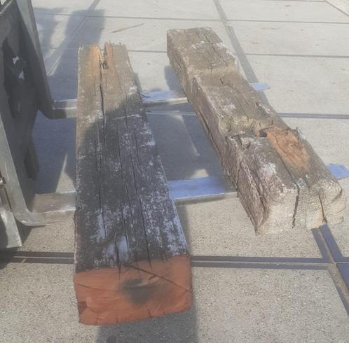 Ruige Rustieke Eiken Balken, Tuin en Terras, Palen, Balken en Planken, Gebruikt, Balken, 250 cm of meer, Hardhout, Ophalen