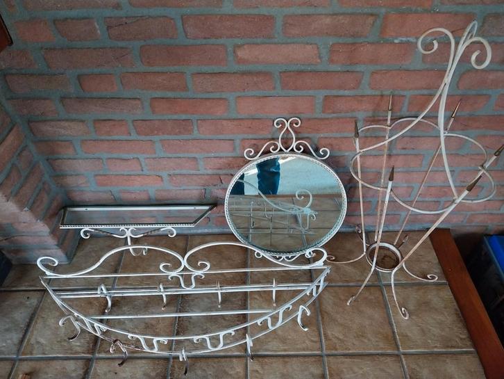 Antieke halgarnituur smeedijzer jaren 50/70, Huis en Inrichting, Woonaccessoires | Overige, Gebruikt, Ophalen