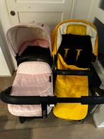 Bugaboo Donkey Duowagen - Roze/Geel, Foam Banden, Kinderen en Baby's, Kinderwagens en Combinaties, Gebruikt, Ophalen, Kinderwagen