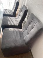 Microvezel stoelen 6 stuks grijs op wieltjes, Ophalen of Verzenden, Grijs, Vijf, Zes of meer stoelen
