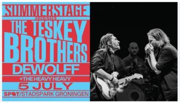 2 kaarten Teskey brothers, 5 juli Groningen, slechts 90 euro beschikbaar voor biedingen