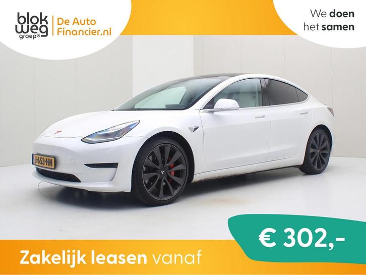 Tesla Model 3 Performance AWD 486pk 75 kWh [ WI € 21.900,0, Auto's, Tesla, Bedrijf, Te koop, Model 3, 4x4, ABS, Achteruitrijcamera