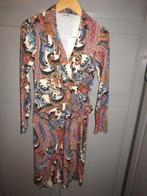 G608 And Co Woman mt S jurk travelstof paisley burgundy, Overige kleuren, Verzenden, Zo goed als nieuw, And Co Woman