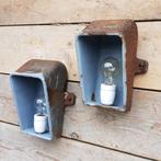 Rustieke landelijke gietijzeren wandlamp muurlamp boerderij, Verzenden, Zo goed als nieuw
