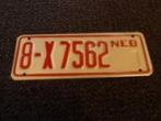 Kentekenplaat licenseplate Nebraska Trailer USA, Verzenden, Gebruikt, Auto's