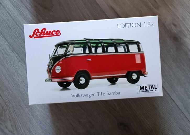 schuco 1:32 rood zwart volkswagen bus vw t1b nieuw, Hobby en Vrije tijd, Modelauto's | 1:32, Nieuw, Auto, Schuco, Ophalen of Verzenden