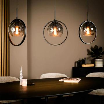Moderne 3-lichts hanglamp smoke glas beschikbaar voor biedingen