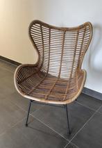 egg chair / vlinderstoel rotan, Gebruikt, Minder dan 75 cm, Metaal, 50 tot 75 cm