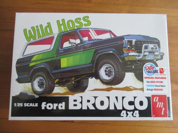Ford Bronco 4x4 "Wild Hoss"  (AMT 1/25), Hobby en Vrije tijd, Modelbouw | Auto's en Voertuigen, Nieuw, Auto, Groter dan 1:32, Overige merken