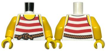 Lego Pirates Minifig Torso (NIEUW) beschikbaar voor biedingen