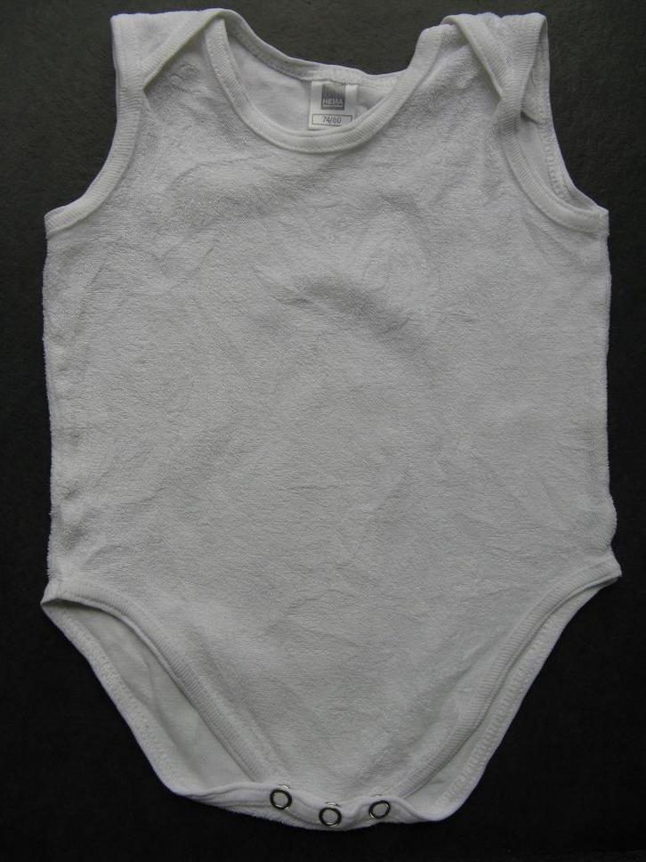 HEMA rompertjes,mouwloos,badstof,mt.74/80 (0109), Kinderen en Baby's, Babykleding | Maat 74, Gebruikt, Meisje, Ophalen of Verzenden