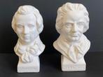 Buste beeldje Mozart en Beethoven 15 cm, Ophalen of Verzenden, Gebruikt, Mens